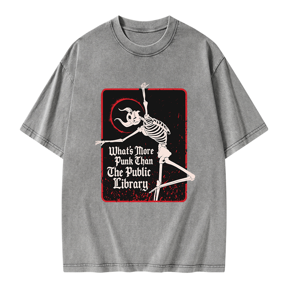 Pagewings What's More Punk Than The Public Library Unisex Washed T-shirt