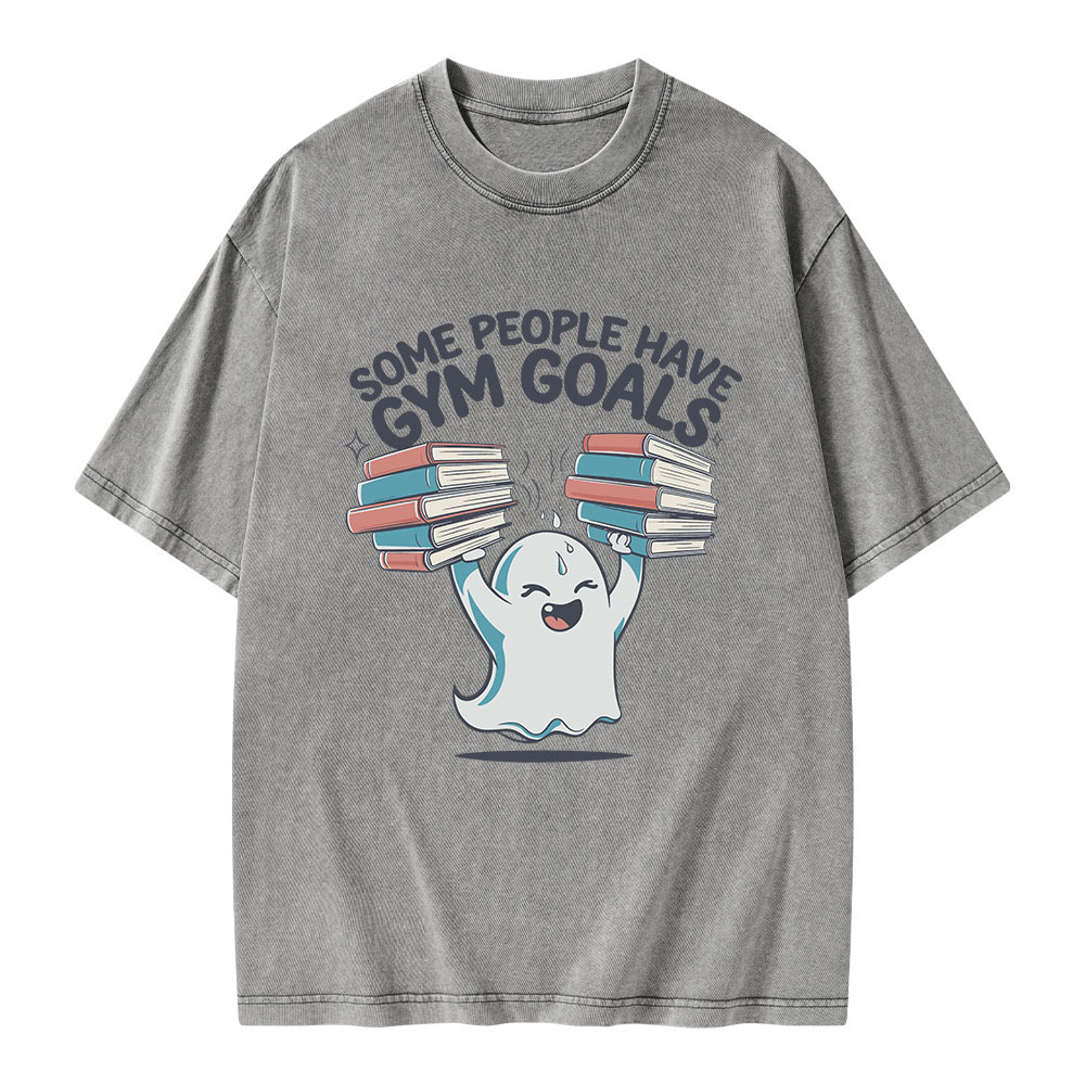 Pagewings Some People Have Gym Goals Unisex Washed T-shirt