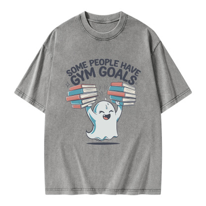 Pagewings Some People Have Gym Goals Unisex Washed T-shirt
