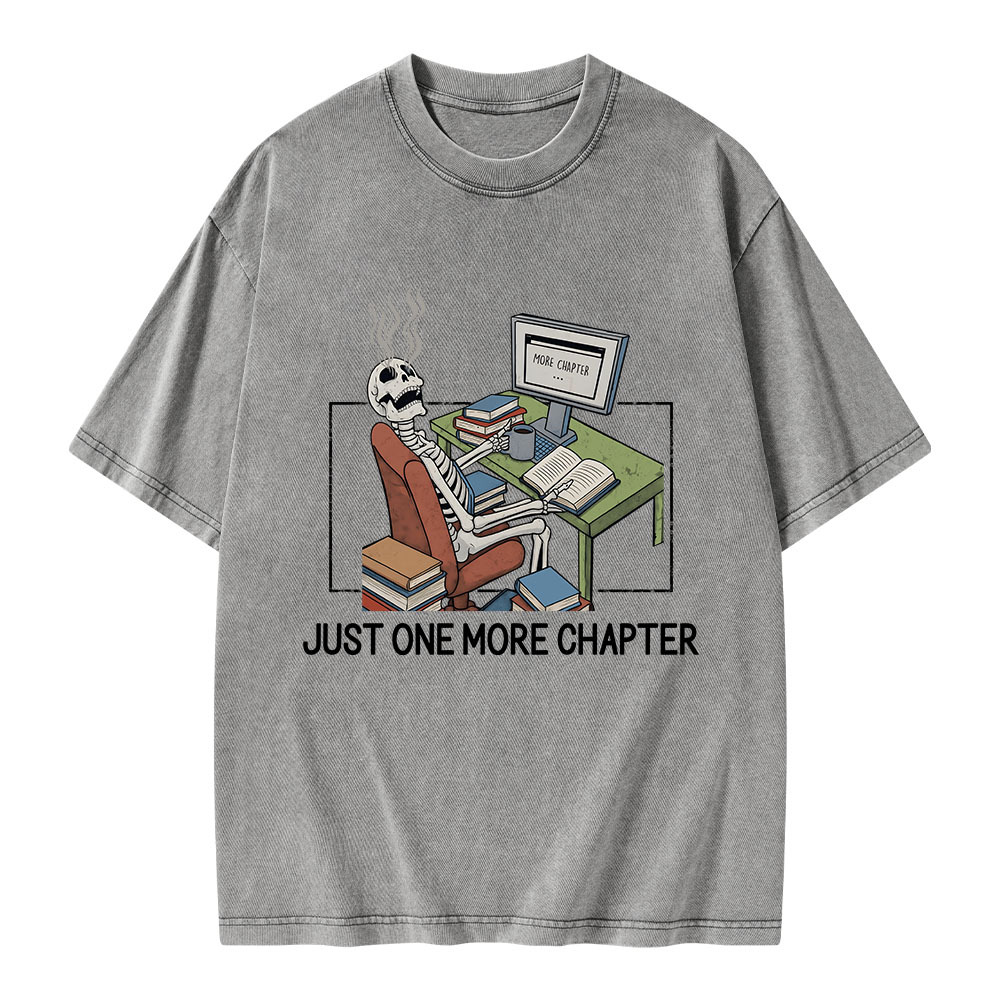 Pagewings Just One More Chapter Unisex Washed T-shirt