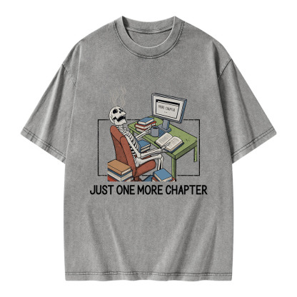 Pagewings Just One More Chapter Unisex Washed T-shirt