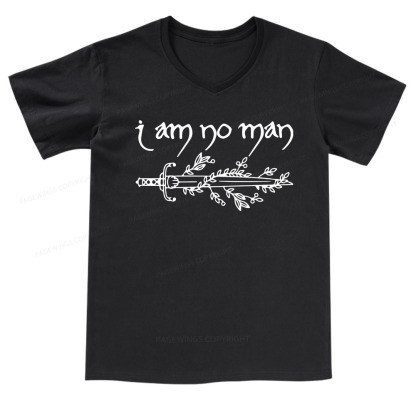 Pagewings I Am No Man V-neck T-shirt