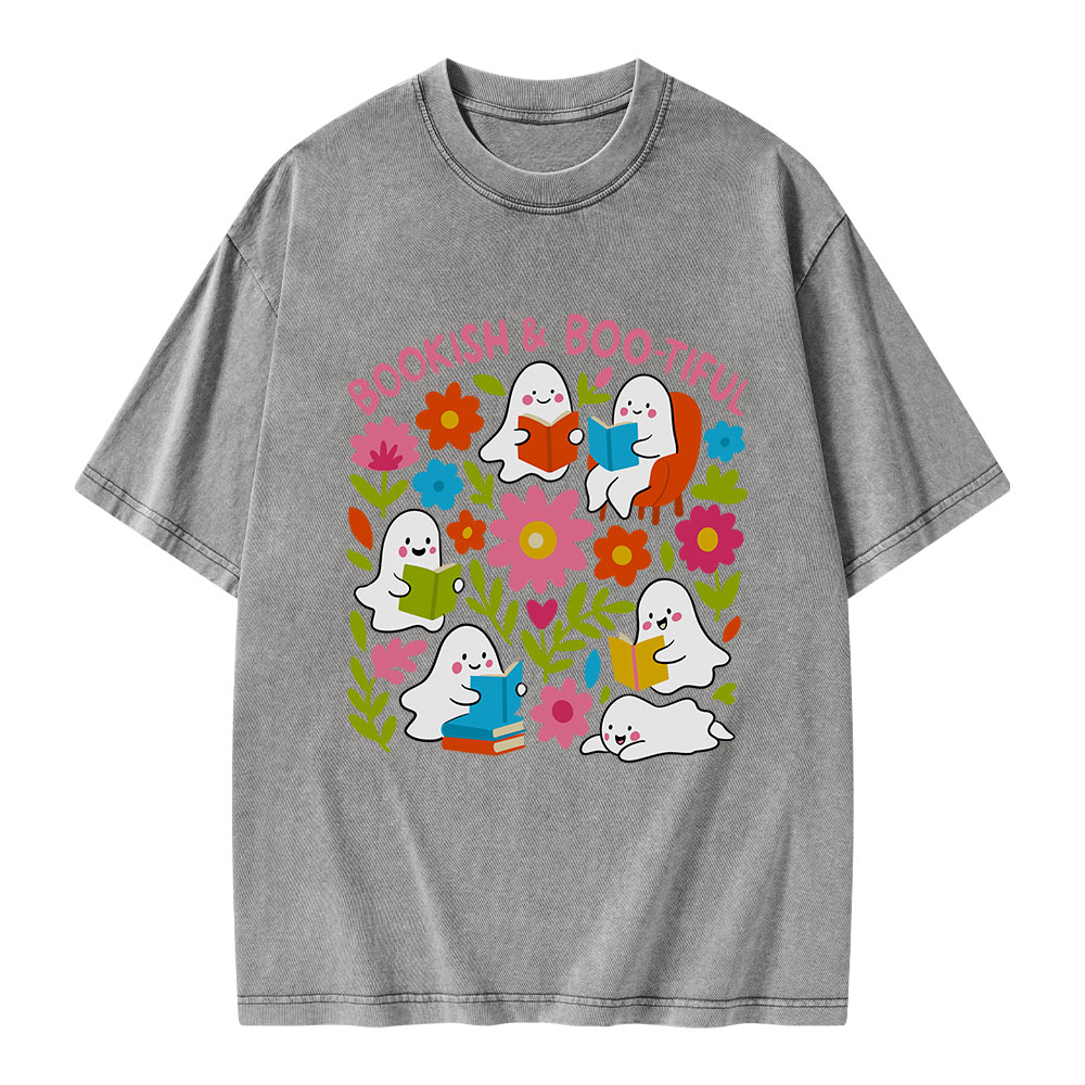 Pagewings Bookish & Boo-tiful Unisex Washed T-shirt