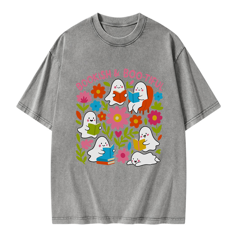 Pagewings Bookish & Boo-tiful Unisex Washed T-shirt