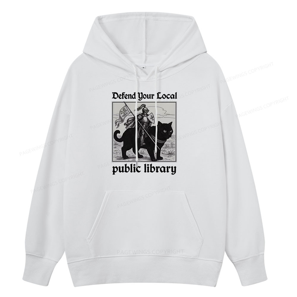 Pagewings Defend Your Local public library Unisex Classic Hoodie