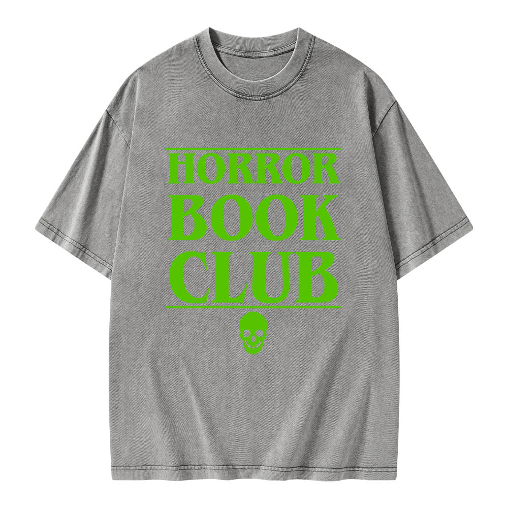 Pagewings Horror Book Club Unisex Washed T-shirt