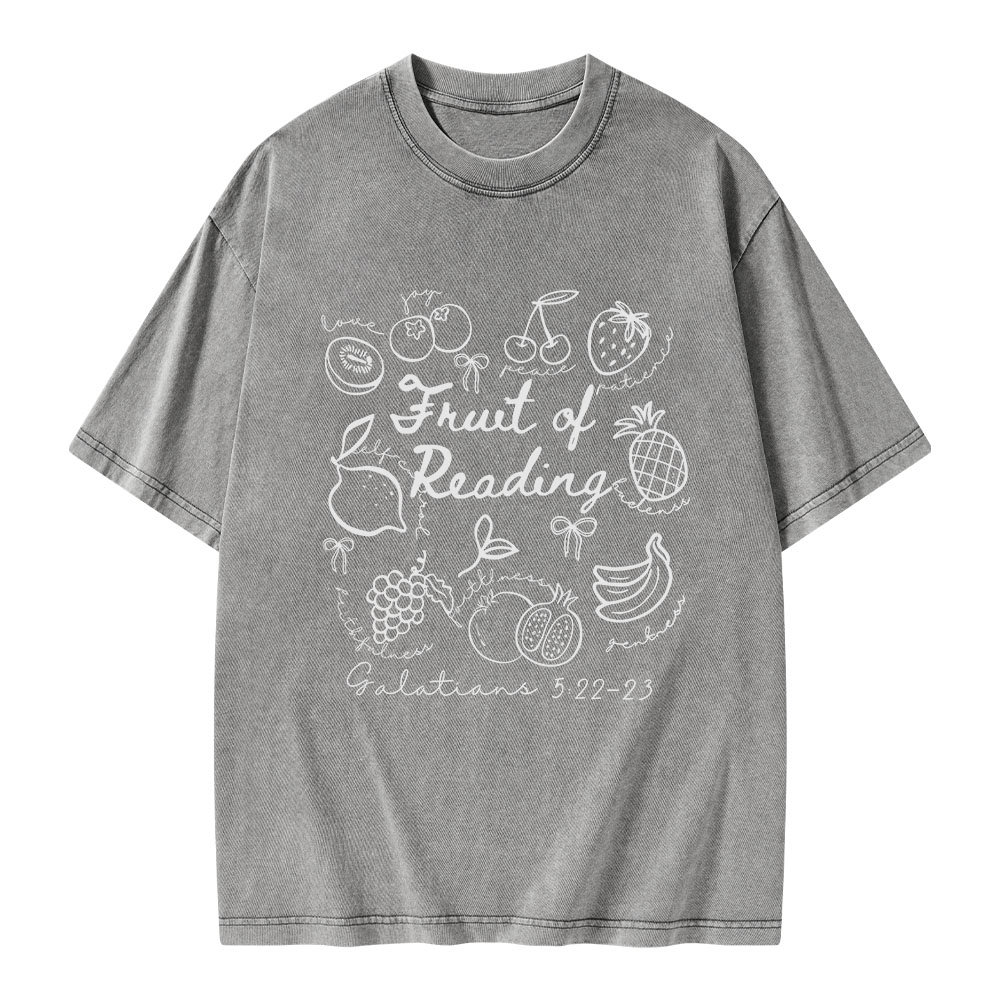 Pagewings Fruit Of Reading Unisex Washed T-shirt