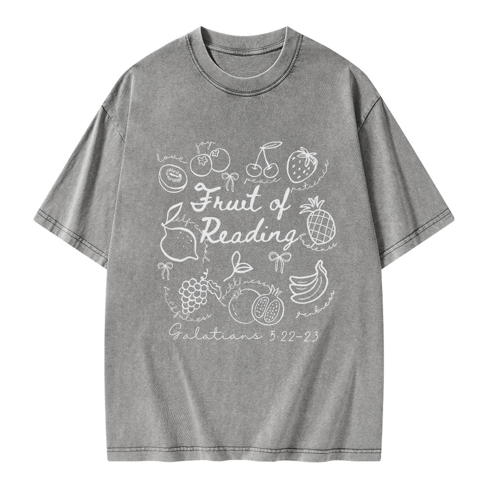 Pagewings Fruit Of Reading Unisex Washed T-shirt