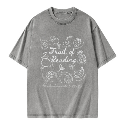 Pagewings Fruit Of Reading Unisex Washed T-shirt
