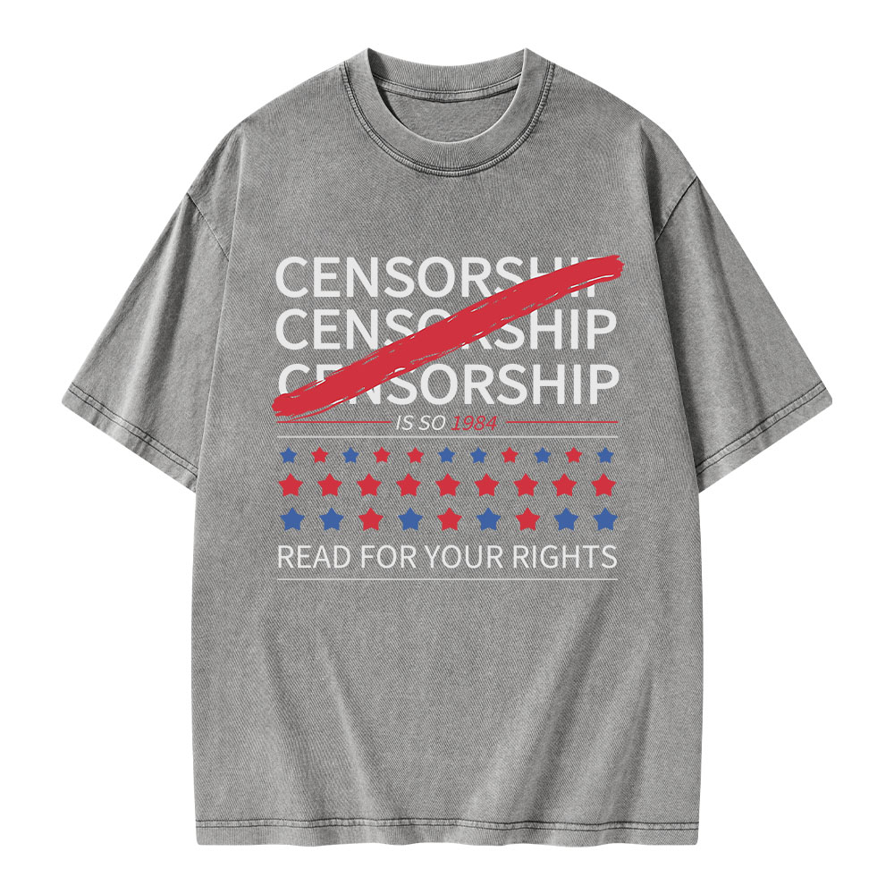 Pagewings Censorship Is So 1984 Unisex Washed T-shirt