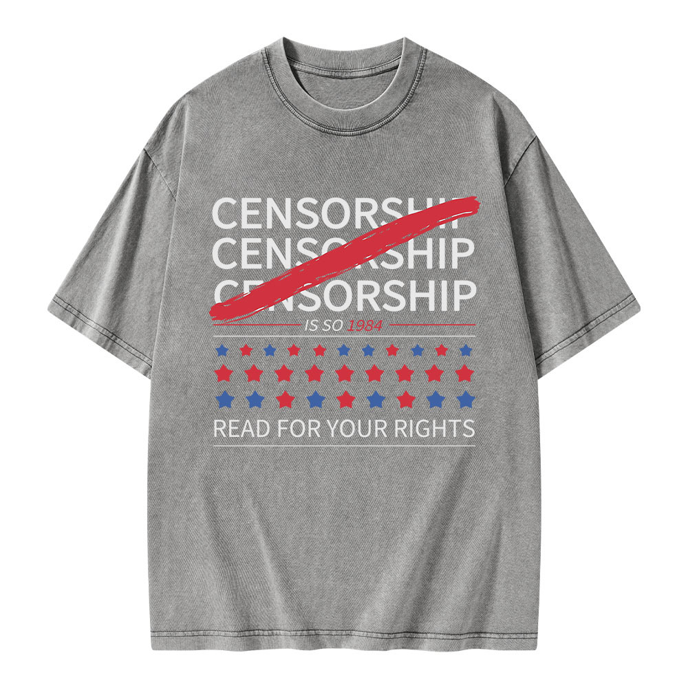 Pagewings Censorship Is So 1984 Unisex Washed T-shirt