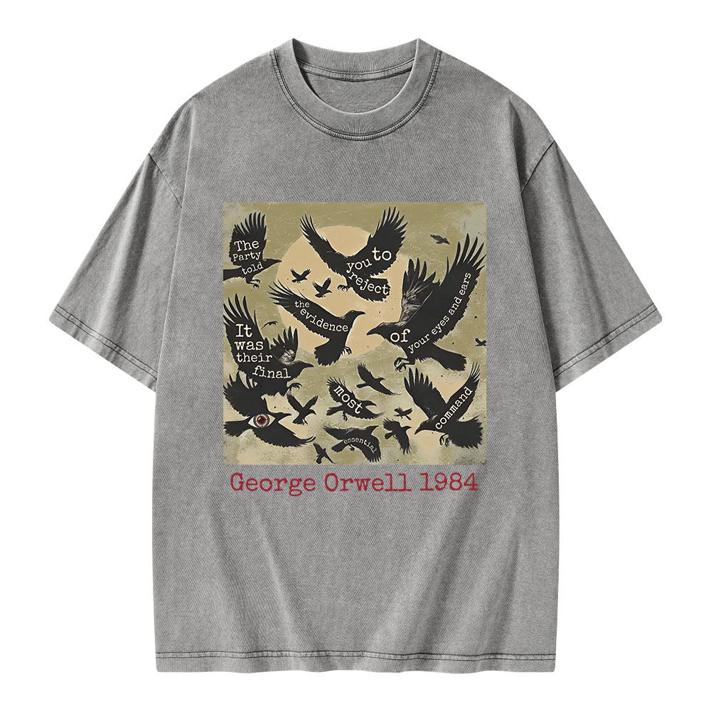 Pagewings It Was Their Final 1984 Unisex Washed T-shirt