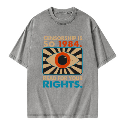 Pagewings Read For Your Rights Unisex Washed T-shirt