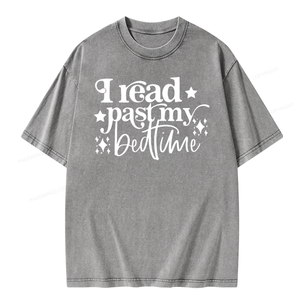 Pagewing I Read Past My Bedtime Unisex Tee Unisex Washed T-shirt