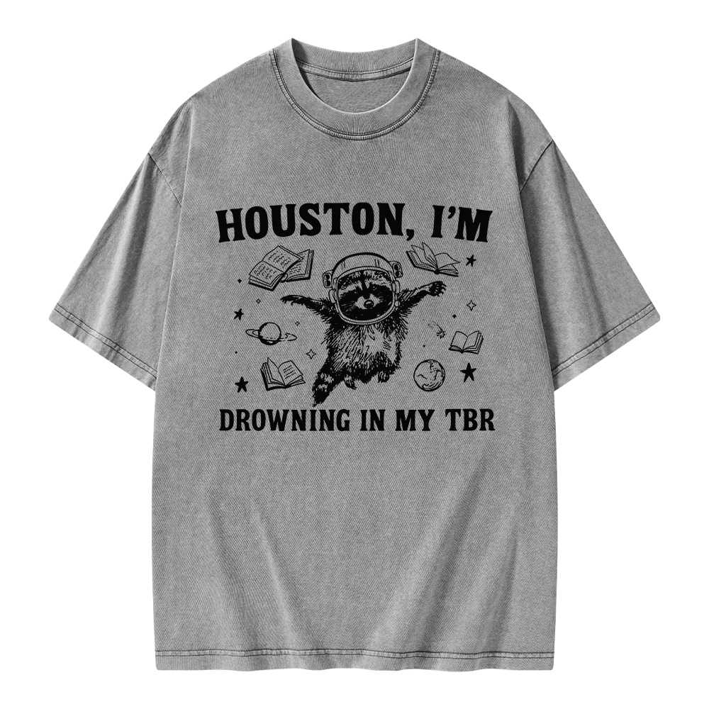 Pagewings Houston I’m Drowning In My TBR Unisex Washed T-shirt