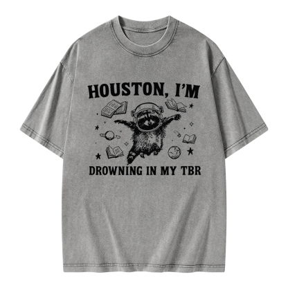 Pagewings Houston I’m Drowning In My TBR Unisex Washed T-shirt