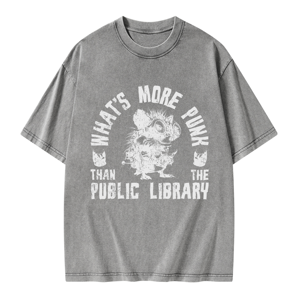 Pagewings What's More Punk Than The Public Library Unisex Washed T-shirt