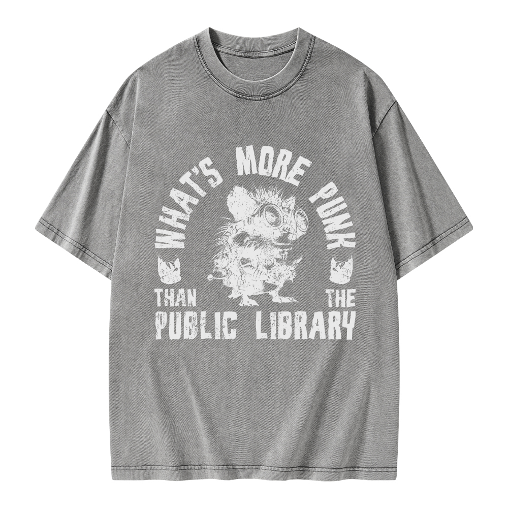 Pagewings What's More Punk Than The Public Library Unisex Washed T-shirt
