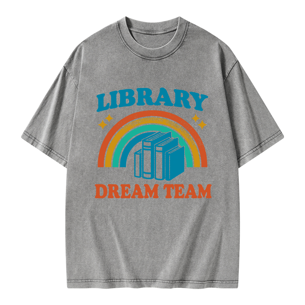 Pagewings Library Dream Team Unisex Washed T-shirt