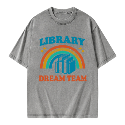 Pagewings Library Dream Team Unisex Washed T-shirt
