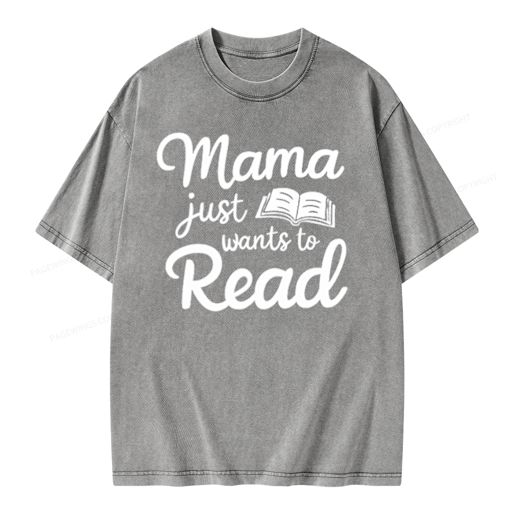 Pagewing Mama Wants Wo Read Unisex Tee Unisex Washed T-shirt