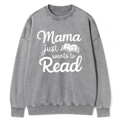 Pagewing Mama Wants Wo Read Unisex Tee Unisex Washed Sweatshirt