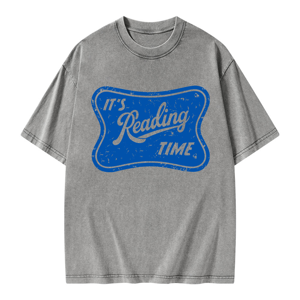 Pagewings It’s Reading Time Unisex Washed T-shirt