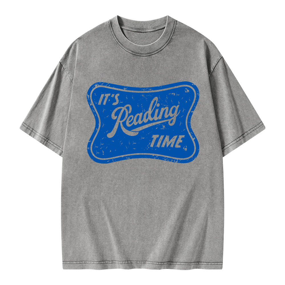 Pagewings It’s Reading Time Unisex Washed T-shirt