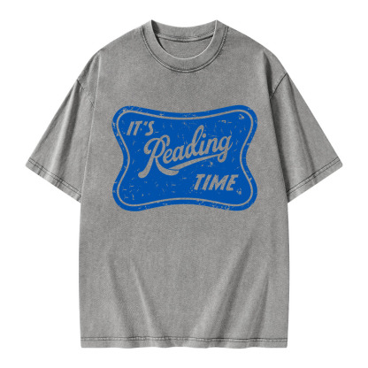 Pagewings It’s Reading Time Unisex Washed T-shirt