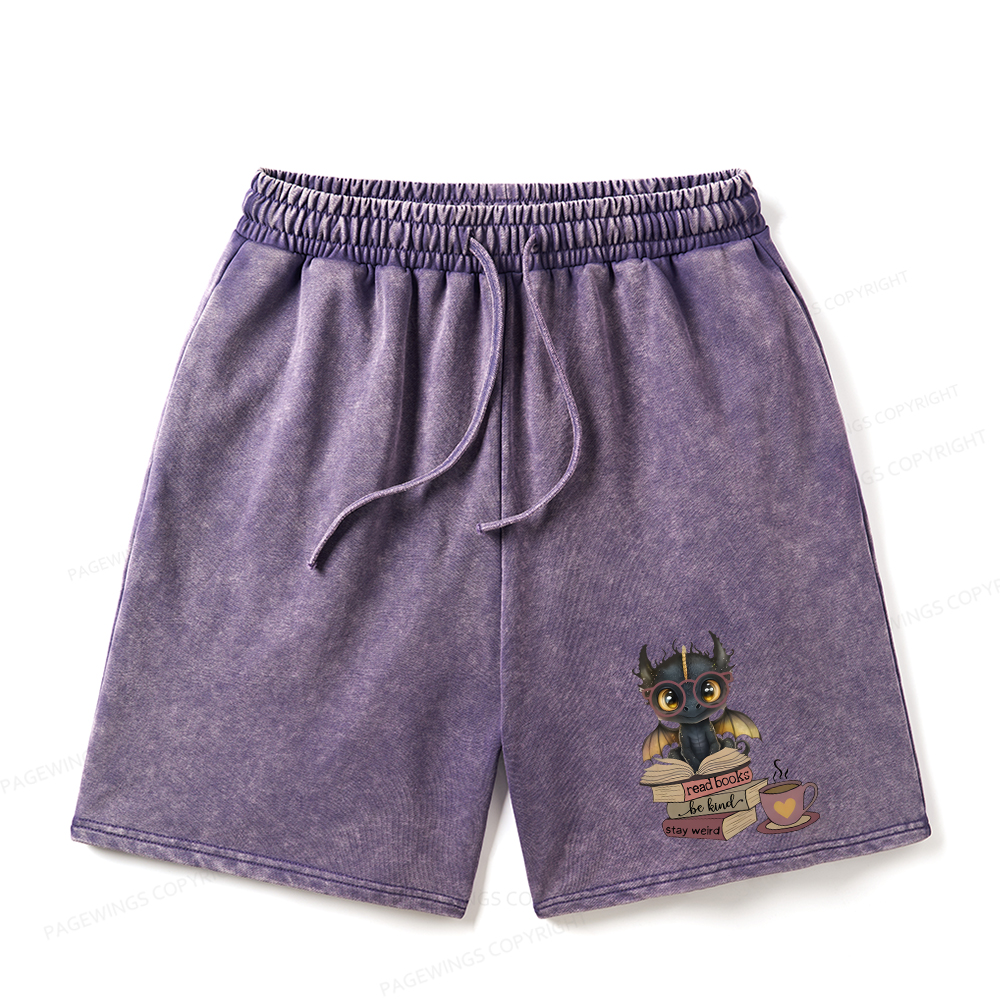 Pagewings Fourth Wing Dargon Unisex Washed Shorts