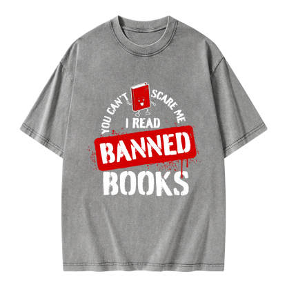 Pagewings You Can't Scare Me I Read Banned Books Unisex Washed T-shirt