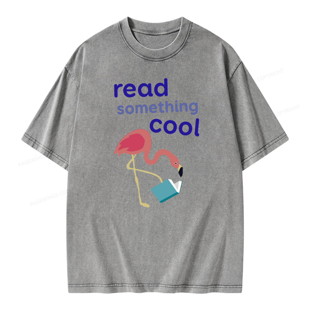 Pagewing Reading Something Cool Unisex Washed T-shirt