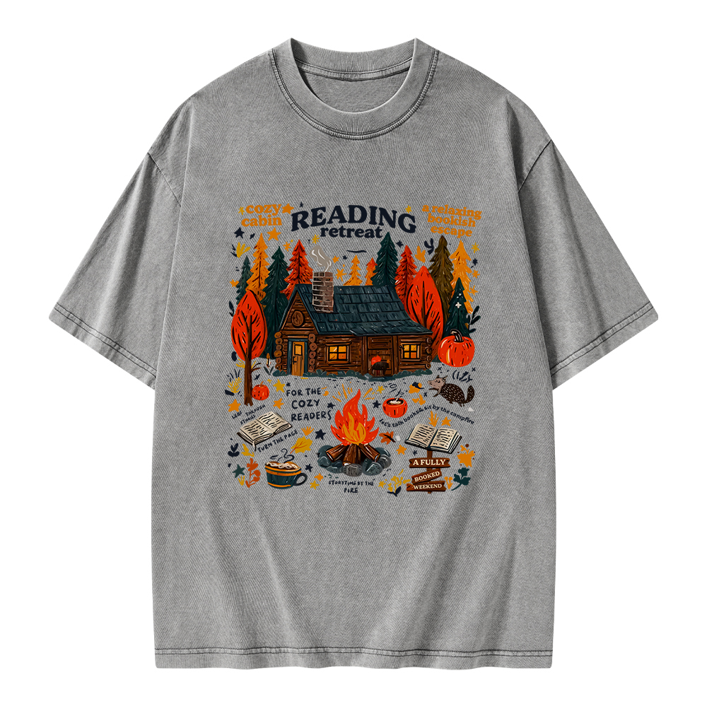 Pagewings Reading Retreat Unisex Washed T-shirt