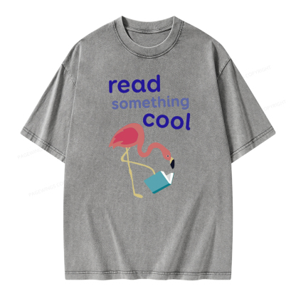 Pagewing Reading Something Cool Unisex Washed T-shirt