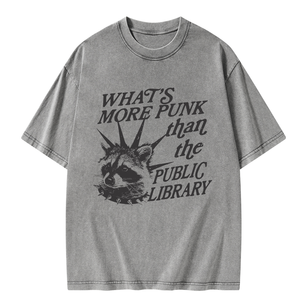 Pagewings What’s More Punk Than The Public Library Unisex Washed T-shirt