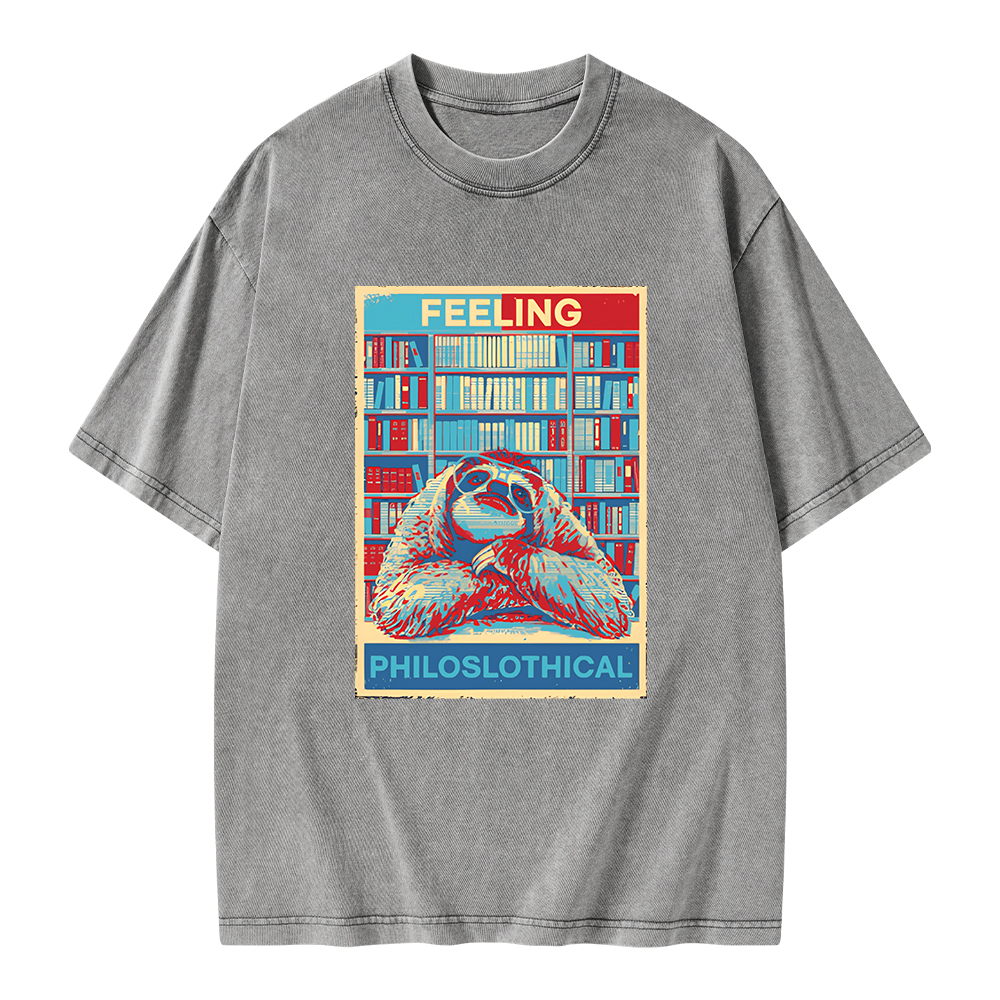Pagewings Feeling Philoslothical Unisex Washed T-shirt