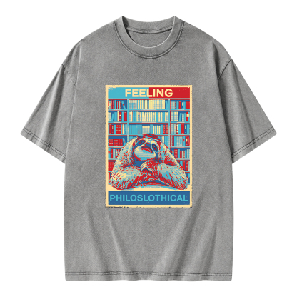 Pagewings Feeling Philoslothical Unisex Washed T-shirt