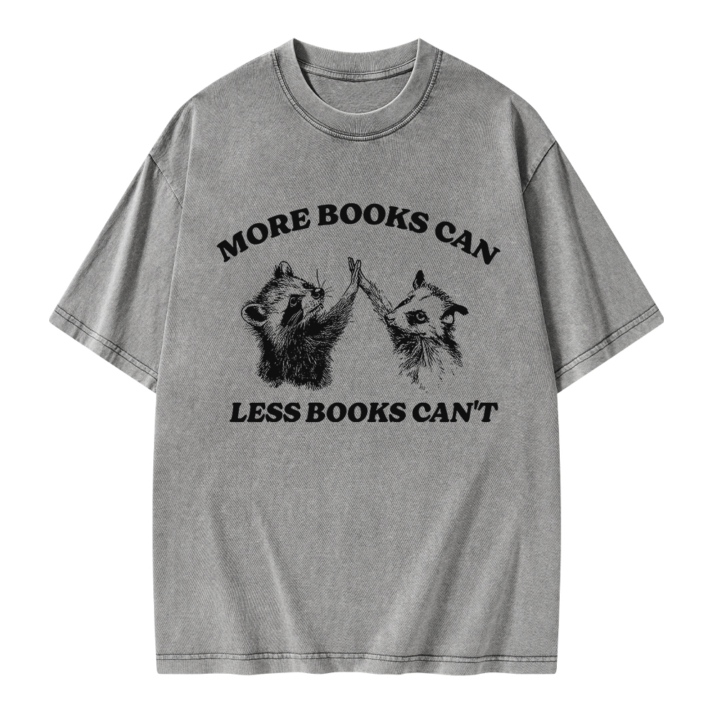 Pagewings More Books Can Less Books Can't Unisex Washed T-shirt