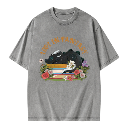 Pagewings Lost In Fantasy Unisex Washed T-shirt