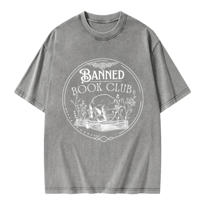 Pagewings Banned Book Club Unisex Washed T-shirt