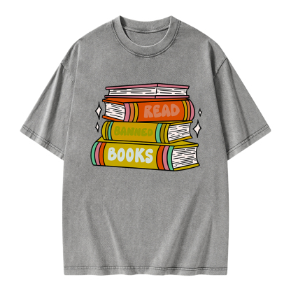 Pagewings Read Banned Books Unisex Washed T-shirt