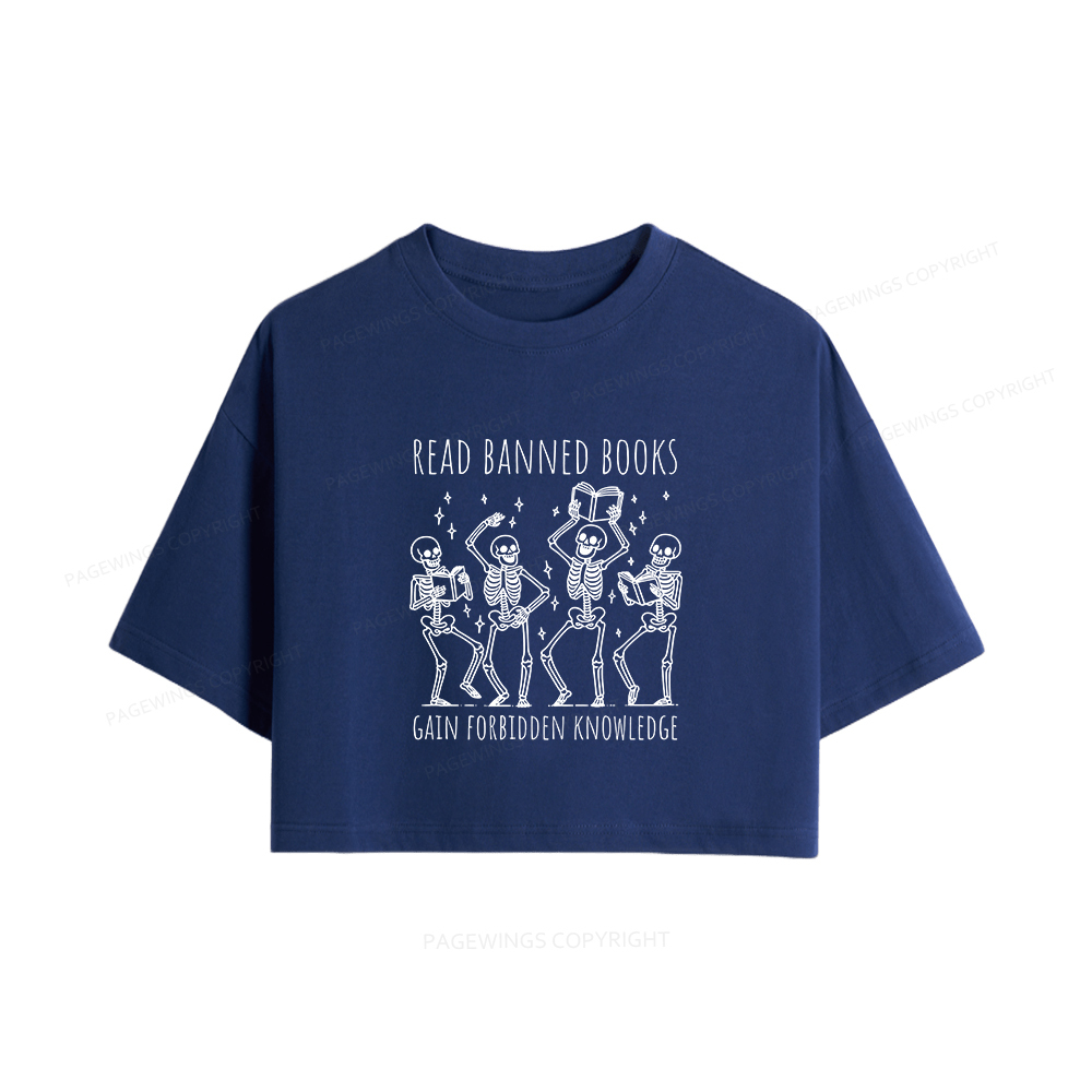 Pagewings Reading Books Tee Book Lover Gift Women Crop Tops