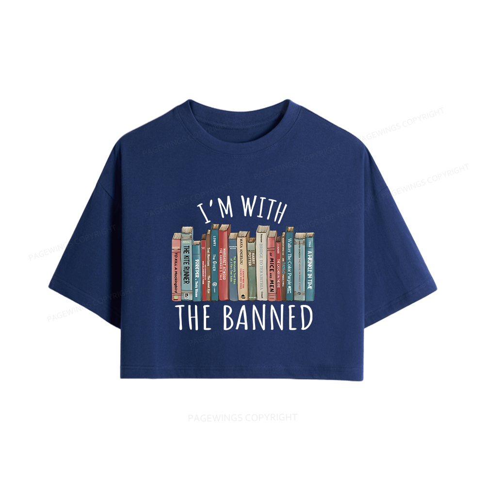 Pagewings I'm With The Banned Women Crop Tops