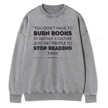 Pagewings Dystopian Book Shirt Classic Literature Gift Unisex Washed Sweatshirt