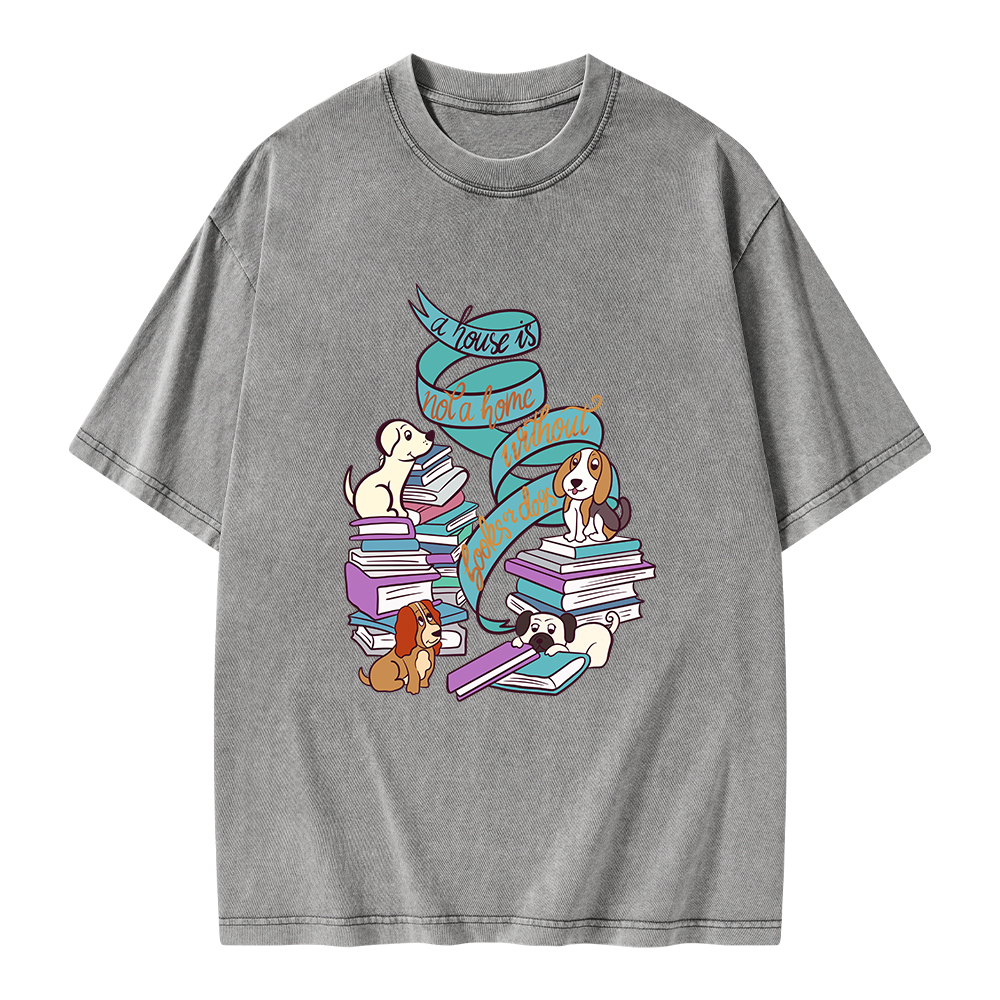 Pagewings A House Is Not A Home Without Beagle Dogs Unisex Washed T-shirt