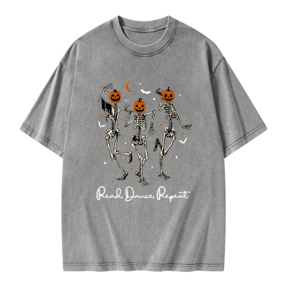 Pagewings Read Dance Repeat Unisex Washed T-shirt