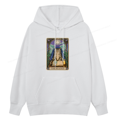 Pagewings The Reader Cat Tarot Cards Unisex Classic Hoodie