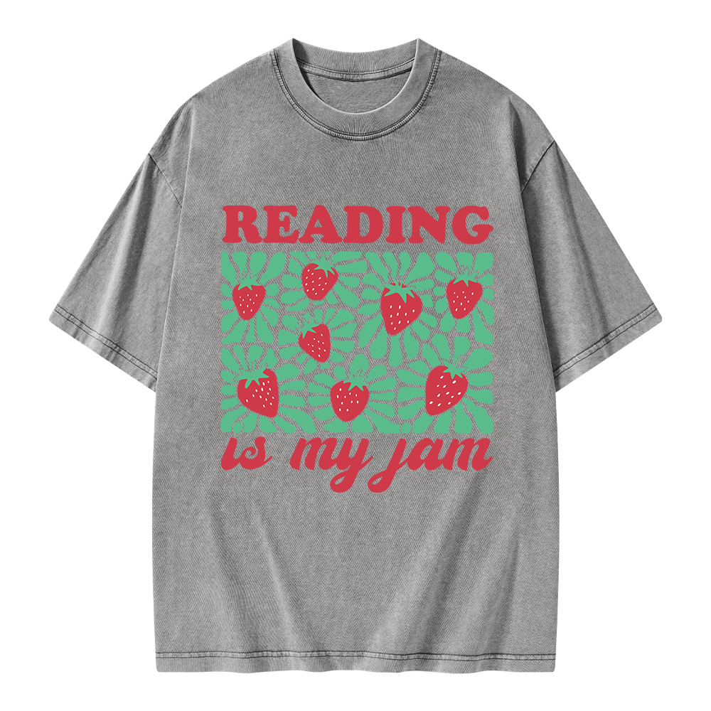 Pagewings Reading Is My Jam Unisex Washed T-shirt