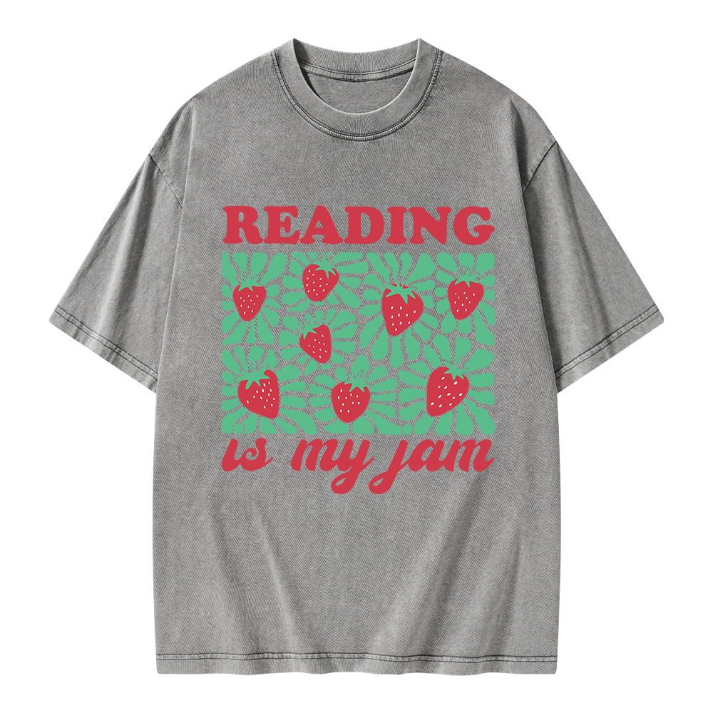Pagewings Reading Is My Jam Unisex Washed T-shirt