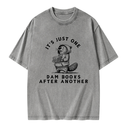 Pagewings It’s Just One Dam Books After Another Unisex Washed T-shirt